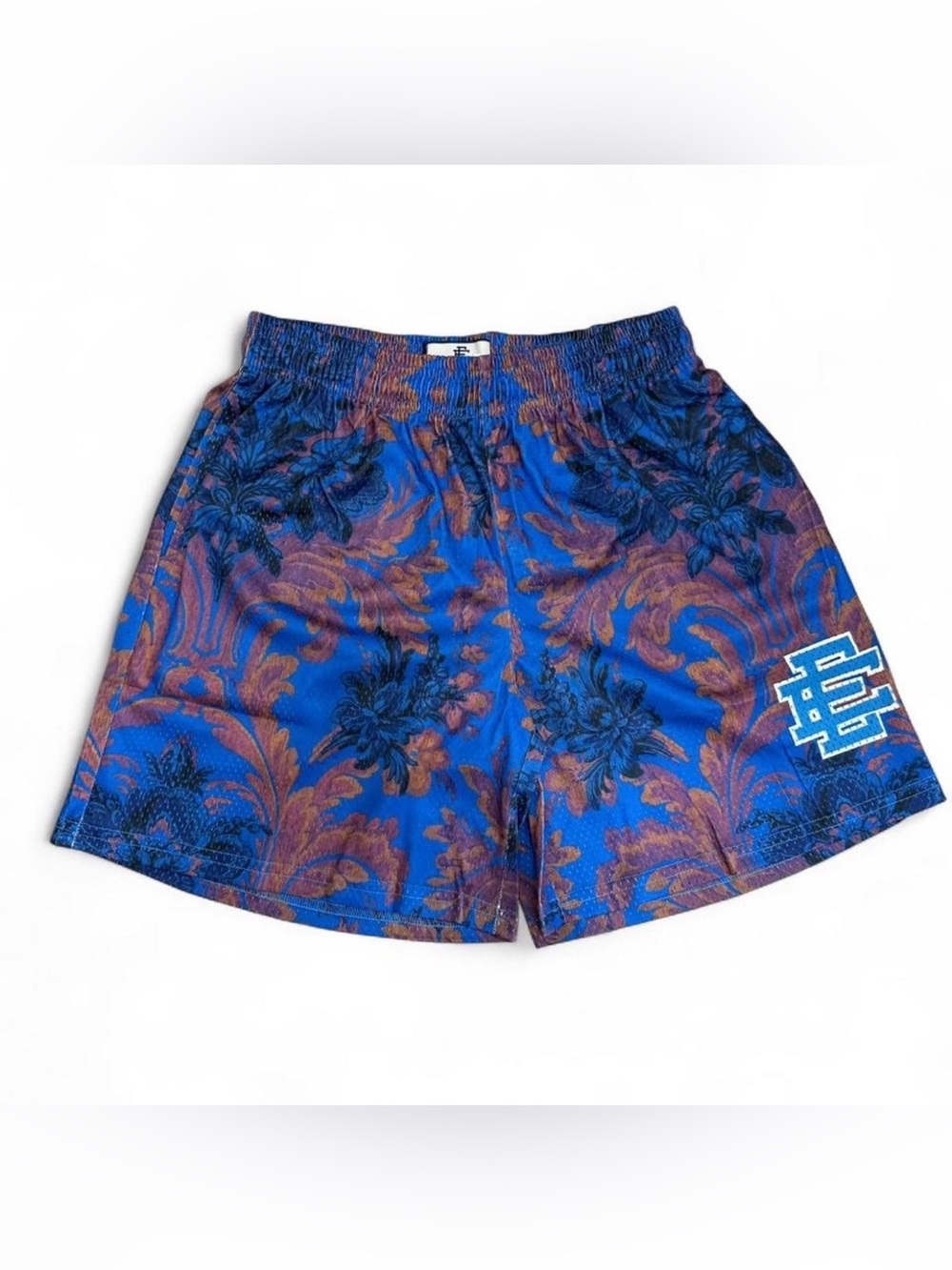 Eric Emanuel Blue Floral Athletic Shorts